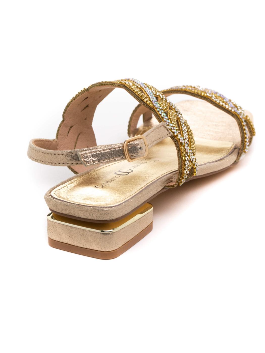 Sandalia Cayetano Jimenez 56002 Dorada para Mujer