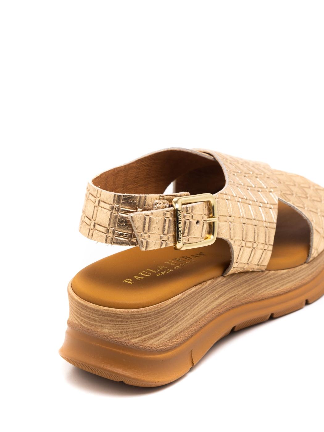 Sandalia Mujer Paula Urban 24-774 Dorado