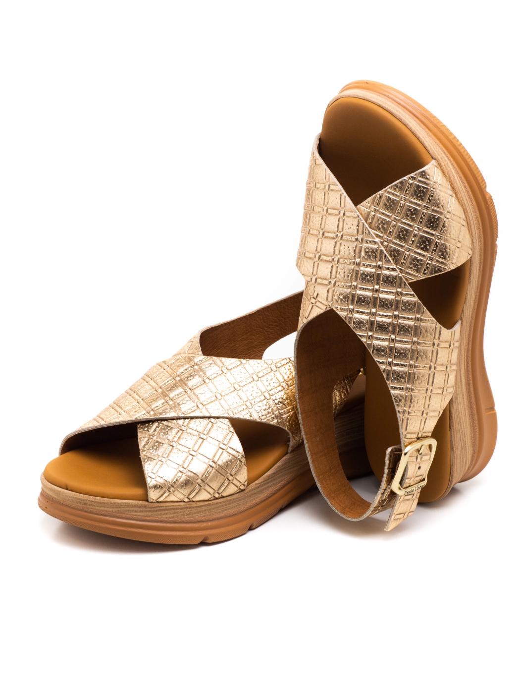 Sandalia Mujer Paula Urban 24-774 Dorado