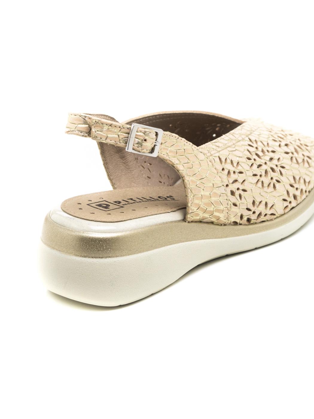 Sandalia Mujer Dorada 10342 Beige