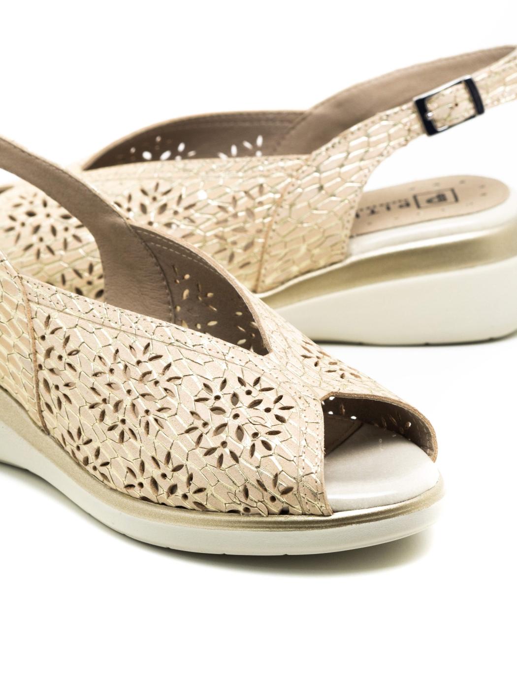 Sandalia Mujer Dorada 10342 Beige