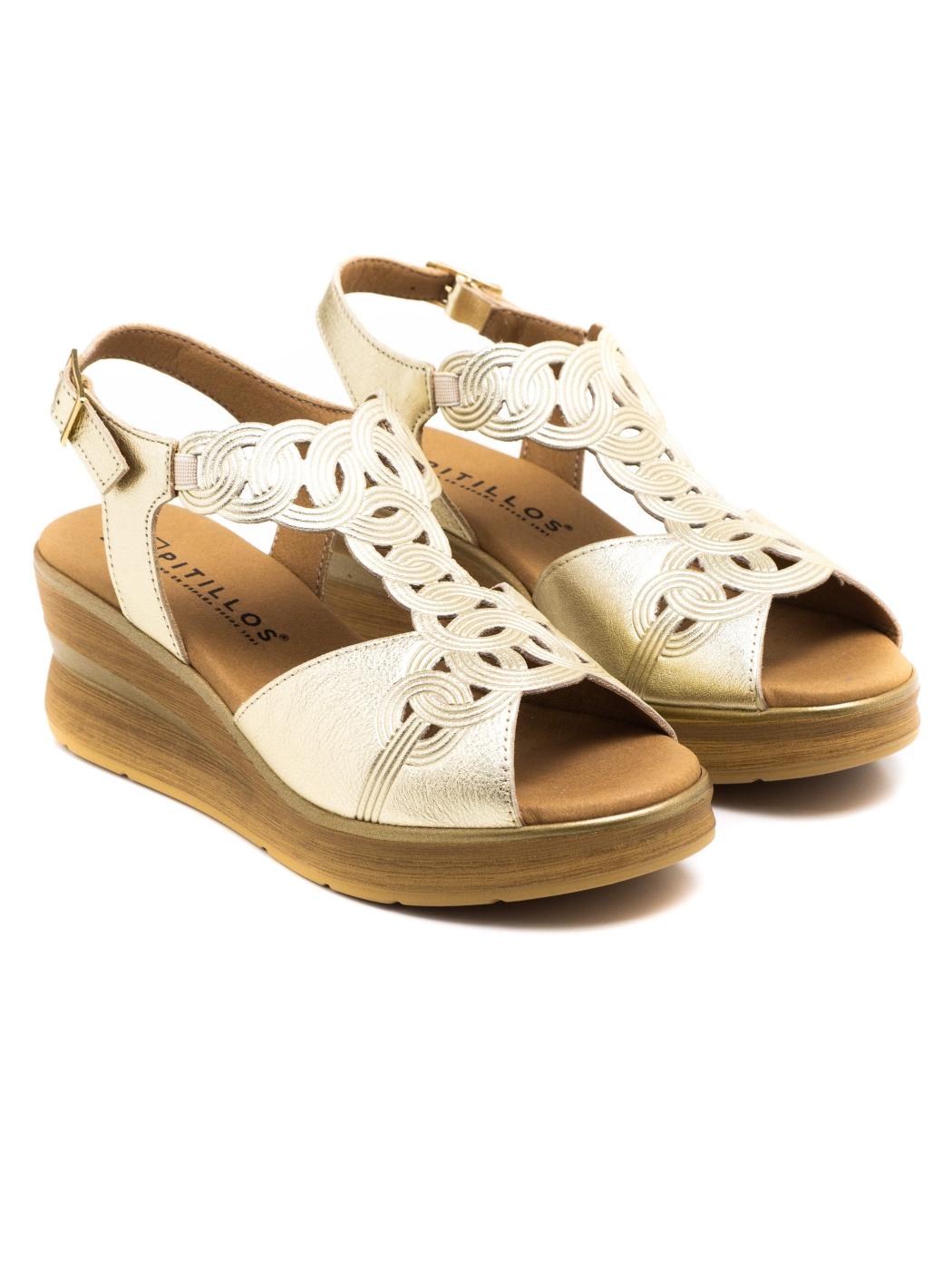 Sandalia Mujer Pitillos 10350 dorada