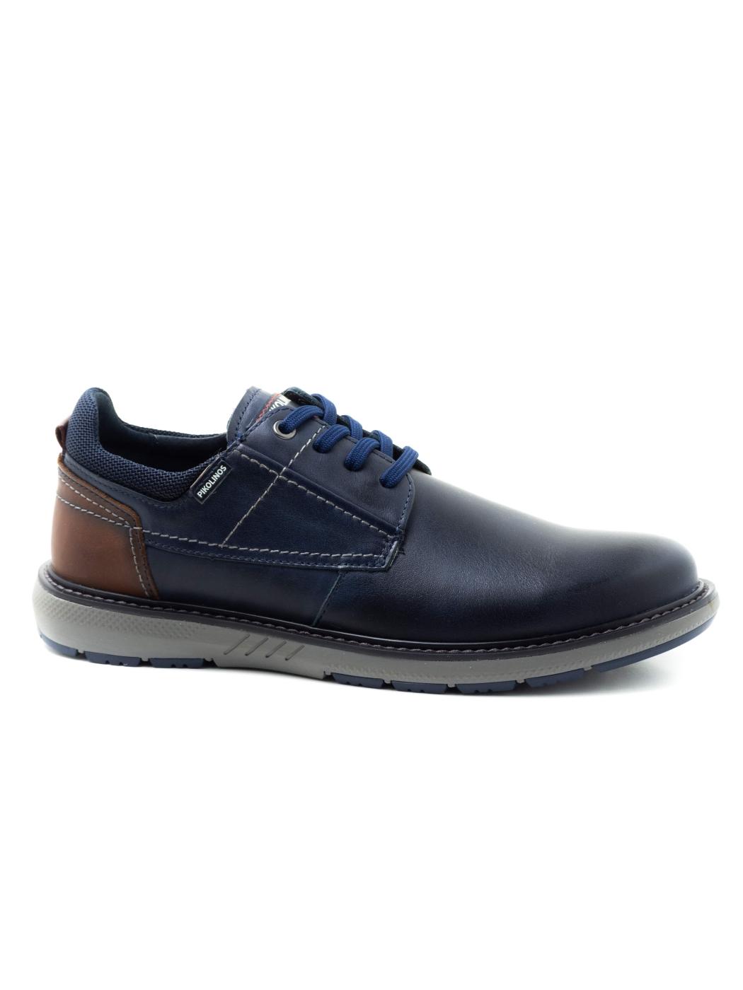 Pikolinos Bilbao M8d-4292c1 azul hombre con cordones.